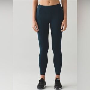 Lululemon Fast And Free 7/8 Tight Reflrective Navy